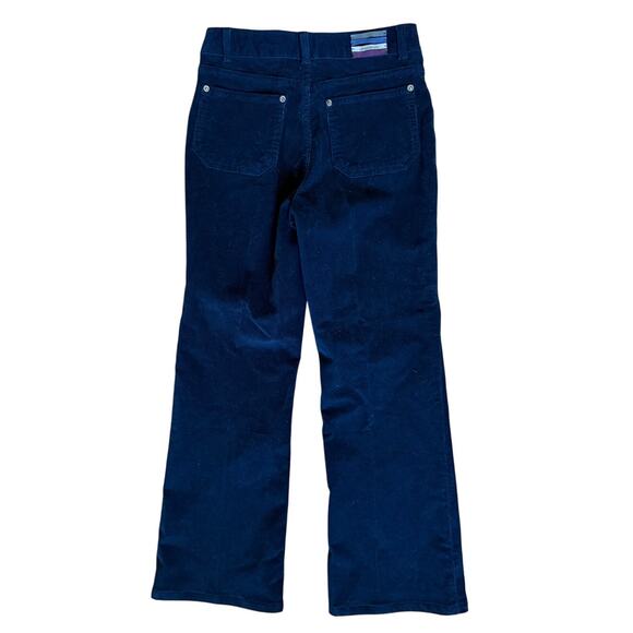 Vanessa Bruno Dompay Flare Pants in Navy Blue Corduroy Size 36/ US 4 - Picture 4 of 7